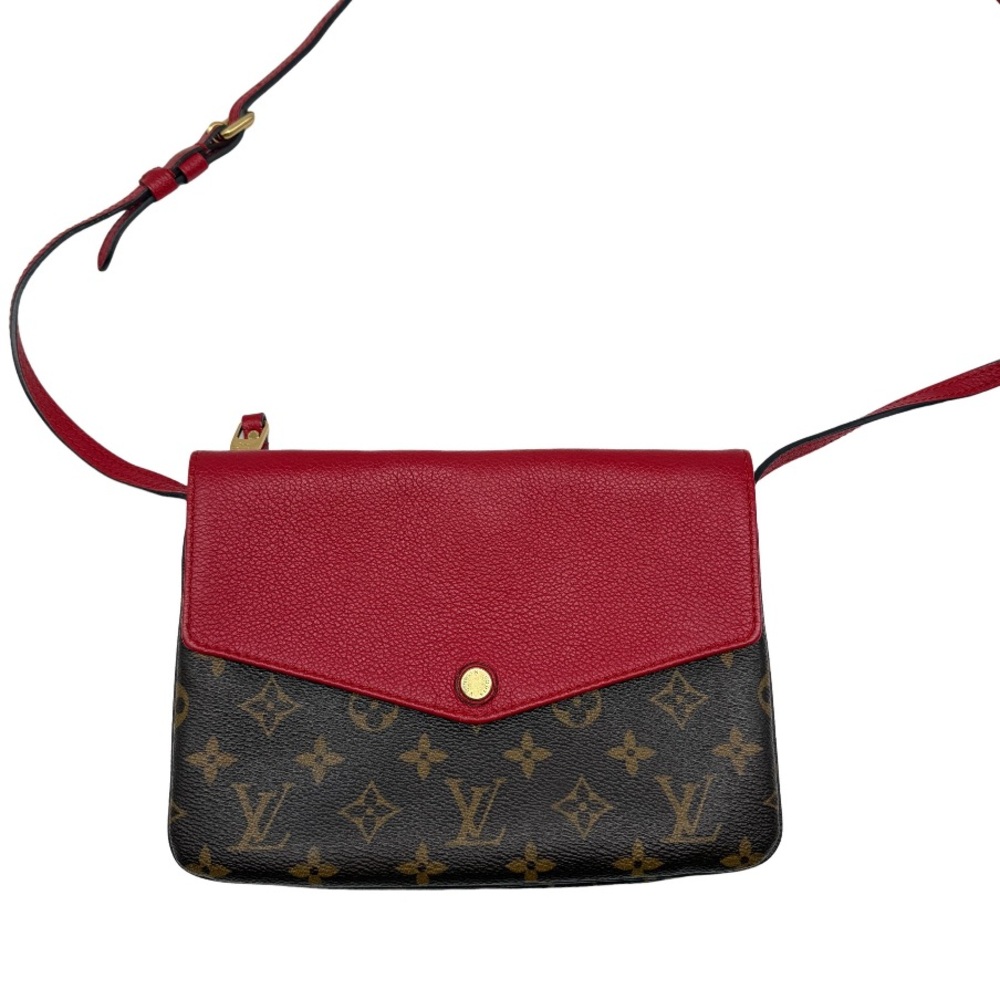 Louis Vuitton Monogram Canvas Cerise Twice Pochette Bag